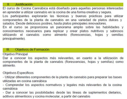 Curso en Cocina Cannábica | Virtual y Presencial