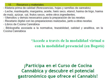 Curso en Cocina Cannábica | Virtual y Presencial