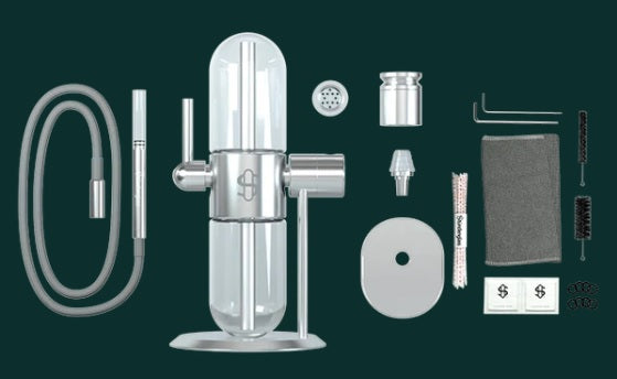 Stundenglass Gravity Hookah V2 Polished Silver — La Cachimba de Gravedad Viral 🌊 Edición Premium