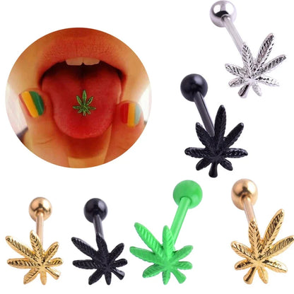 Piercing de Lengua con Diseño de Hoja de Cannabis – Joyería en Acero Quirúrgico 🌿

Descubre este piercing lingual premium inspirado en hojas de cannabis, perfecto para expresar tu estilo único. Fabricado en acero qui